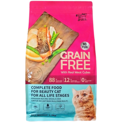 Kitchen Flavor Grain Free Cat Food With Real Meat Cubes for All Life Stages