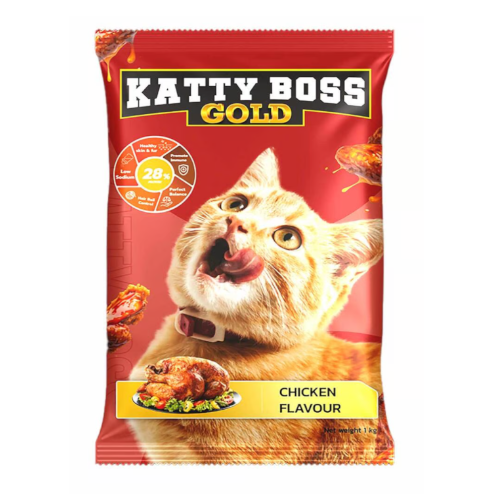 Kitty Boss Gold Adult Cat Food Chicken Flavor
